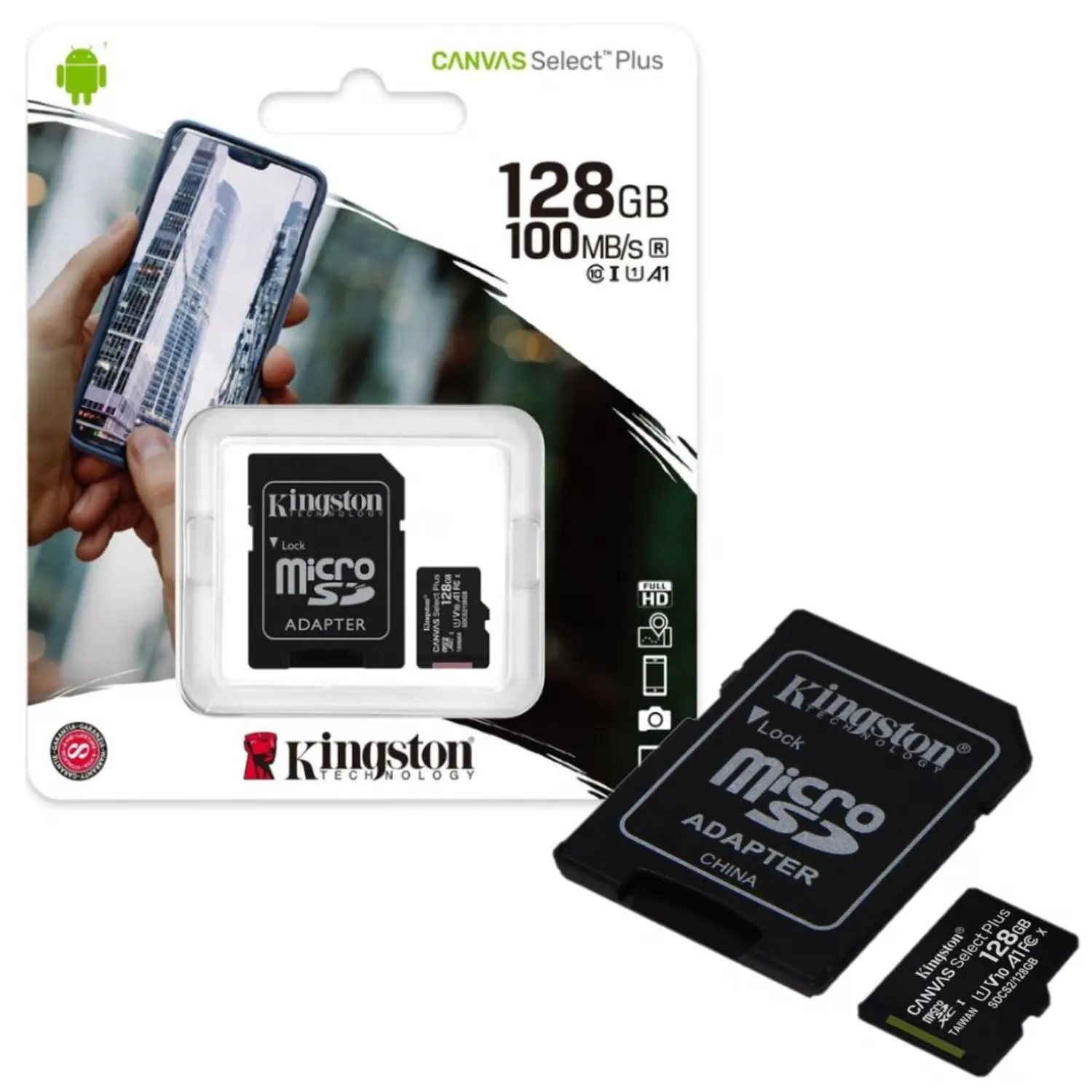 MEMORIA MICRO SD KINGSTON SDCS2/128GB NEGRA, vista 3